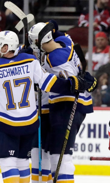 Dunn's goal lifts Blues to 3-2 overtime win over Devils